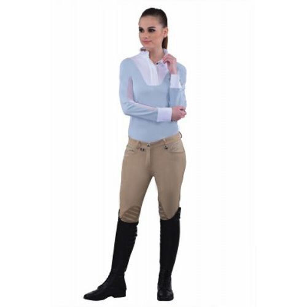 Equine Couture Ladies Oslo Knee Patch Breeches Safari size 26